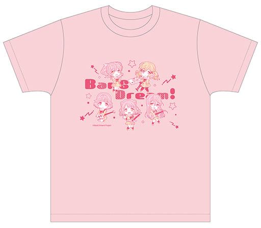 T Shirt Character Kuta Poppin Party Nendoroid Purasu T Shirt Pink S