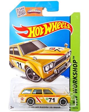 駿河屋 1 64 71 DATSUN BLUEBIRD 510 WAGON 71 イエロー Hot Wheels HW WORKSHOP CFK96 07B3 ホットウィール