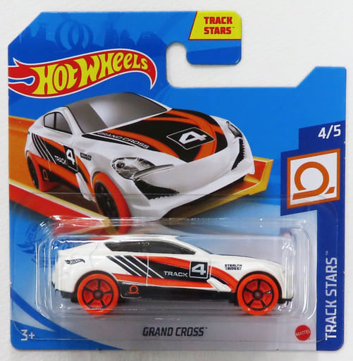 Minicar Grand Cross White X Black X Orange Hot Wheels Track