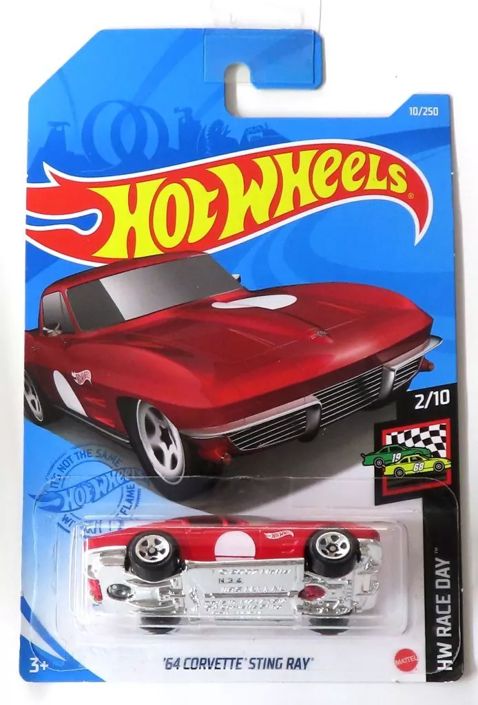 駿河屋 CORVETTE STING RAY レッドホワイト Hot Wheels HW RACE DAY