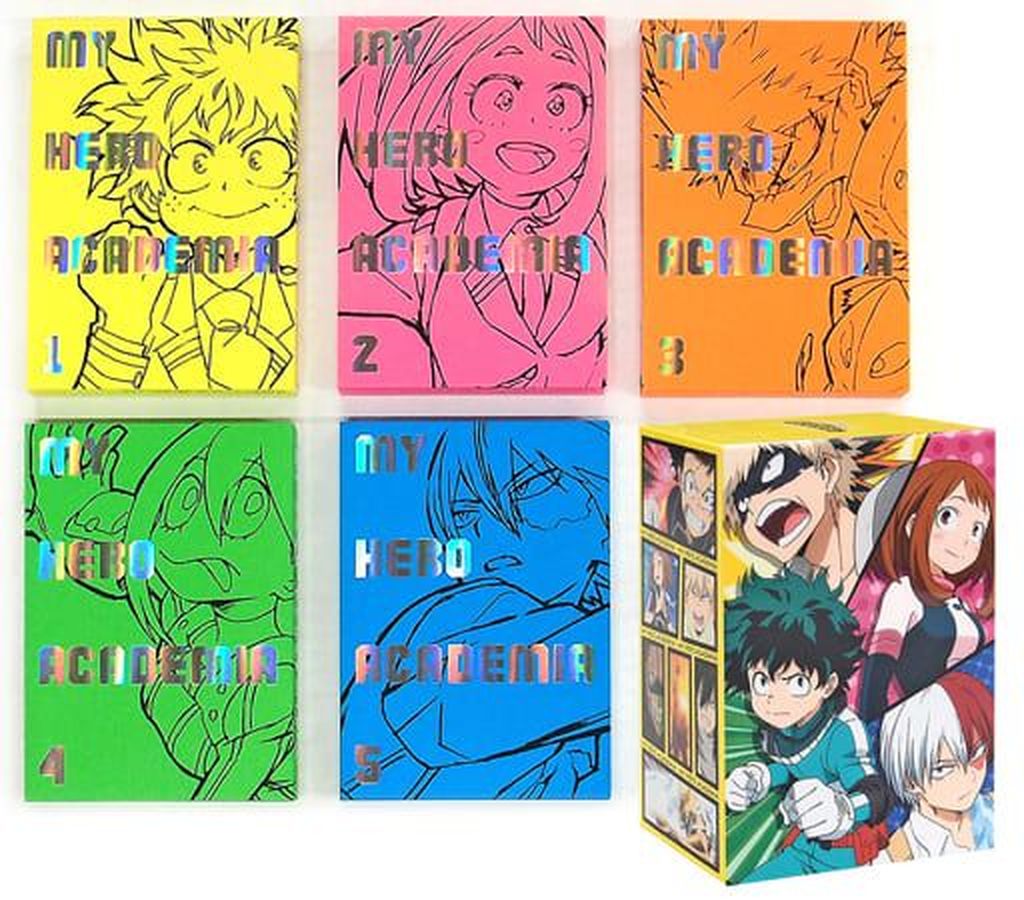 アニメBlu-ray　Disc　不備有)僕のヒーローアカデミア 初回生産限定版 全5巻セット(Amazon.co.jp全巻収納BOX付き)(状態：PRカード欠品)