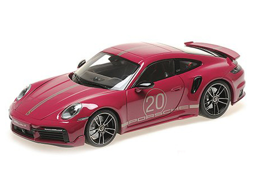 ミニカー　1/18 ポルシェ 911 (992) ターボ S クーペ スポーツデザイン 2021(レッド ) 「MINICHAMPS」 [113069075]