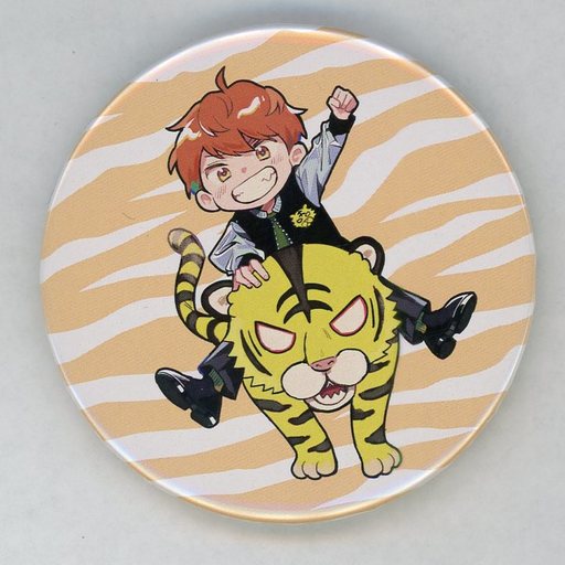 【正規品】 駿河屋 「めいちゃん B(虎に乗る) 缶バッジ -<中古>めいちゃん ミュージシャン