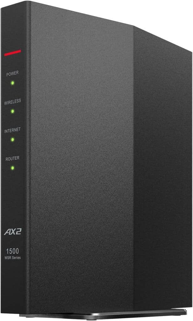 Buffalo WiFi6 Wireless LAN Router (Black) [WSR1500AX2SBK] PC