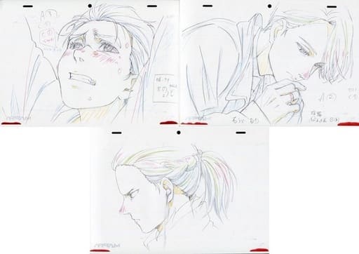 ユーリオンアイス　複製原画　　　　　　　３枚セット 駿河屋 -<中古>ユーリ!!! on ICE 複製原画3枚セット 特典（漫画・アニメ）