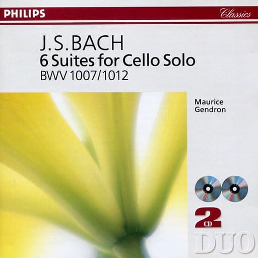 Classic CD Maurice Gendron (Cello) / J. S. Bach : Solo Cello Suite (6 ...