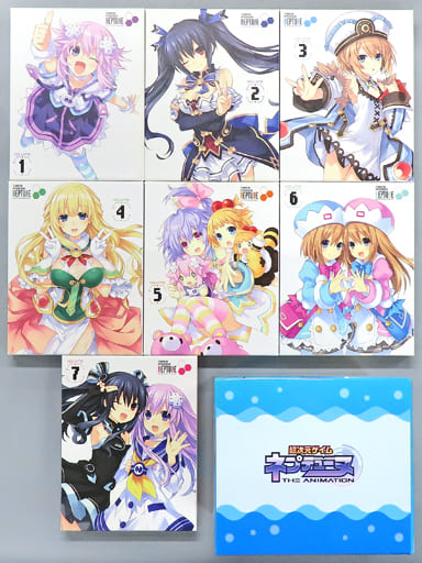 HYPERDIMENSION NEPTUNIA First Edition 7 Volume Set (with storage box ...