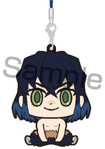 嘴平伊之助素顏ver 鬼滅之刃坐姿玩偶交換式橡膠掛件 雜貨 小配件 Suruga Ya Com