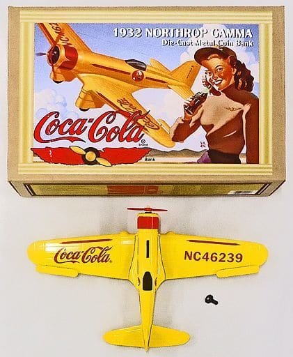 1932年ノースロップ ガンマ ダイキャストメタルバンクコカ・コーラ貯金箱 駿河屋 -<中古>1932 NORTHROP GAMMA Die-Cast Metal Coin Bank(貯金箱