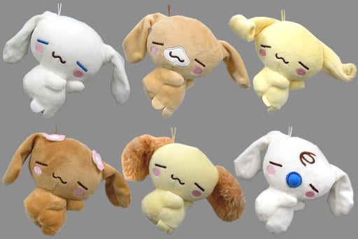 ゆるかわ シナモンフレンズおやすみマスコット サンリオキャラクターズ　全6種 駿河屋 -<中古>全6種セット ゆるかわ シナモンフレンズおやすみ