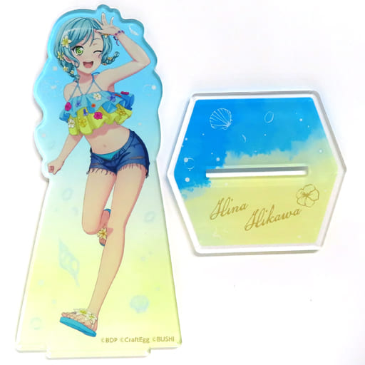 バンドリ　氷川日菜　缶バッジ　Summer Vacation ver.　水着 駿河屋 -<中古>氷川日菜 アクリルスタンド Summer Vacation ver