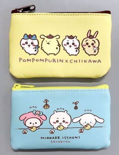 Set POMPOMPURIN CHIIKAWA 2 Pieces Pouch Chiikawa Is Small And Cute set-pompompurin-chiikawa-2-pieces-pouch-chiikawa-is-small-and-cute