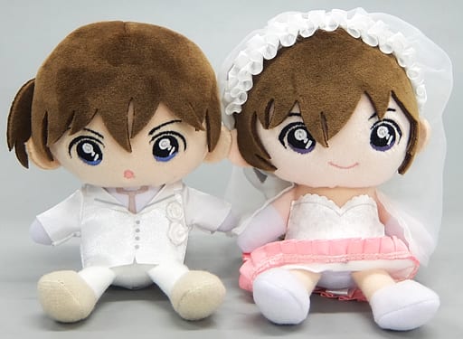 名探偵コナン おすわりぬいぐるみ 佐藤 高木 ウェディング 駿河屋 -<中古>高木渉＆佐藤美和子 ウェディングver. おすわり