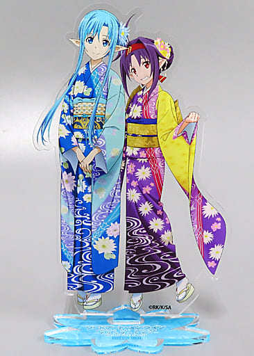 ソードアート・オンライン アスナ ユウキ 京友禅 限定 アクリルスタンド 駿河屋 -<中古>アスナとユウキ in 京都 アクリルスタンド 「ソード