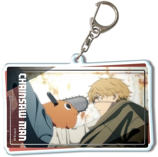 Design 28 (Denji & ポチタ / A) Big Acrylic Key Holder "Chainsaw Man