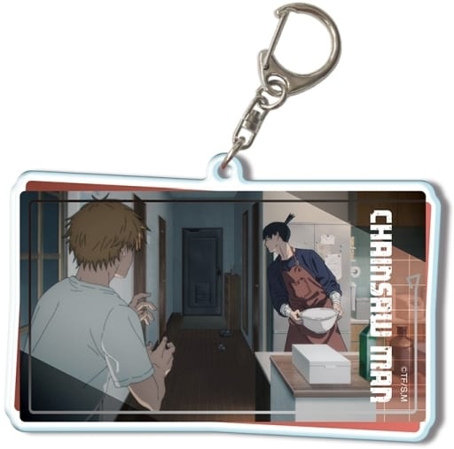 Design 32 (Denji & Hayakawa Aki / A) Big Acrylic Key Holder "Chainsaw