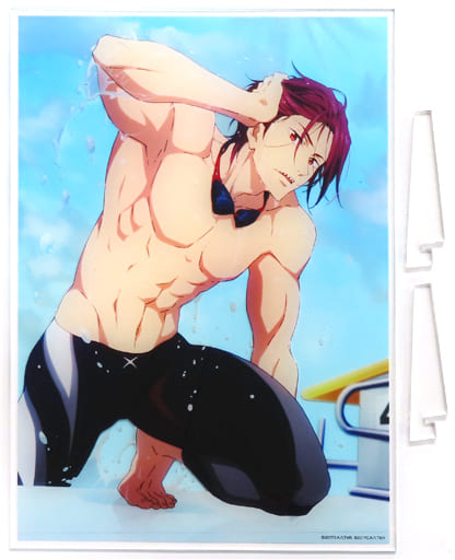 Free! アクリルアートプレート 松岡凛 駿河屋 -<中古>[破損品] 松岡凛 Clear Blue Series -Splash Water ver