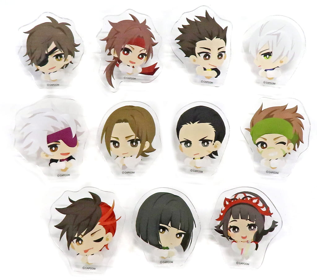 カプコンCAFE×戦国BASARAバトルパーティ トレーディングアクリルクリップ 駿河屋 -<中古>全11種セット 「CAPCOM CAFE×戦国BASARA バトル