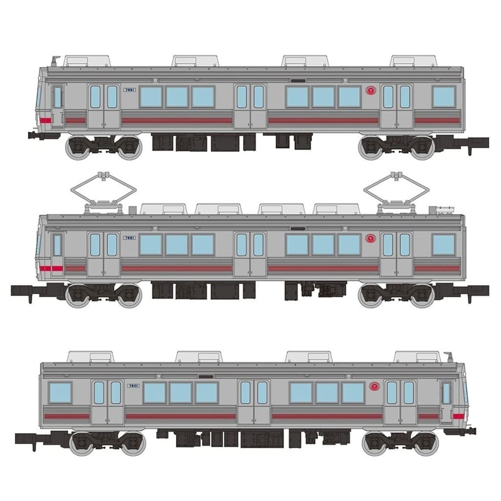 駿河屋 - 1/150 東急電鉄7600系(7601編成) 3両セット 「鉄道コレクション」 [332664]（電車）