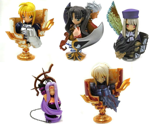 Fate stay night 胸像コレクション アナザーバージョン 全5種 駿河屋 -<中古>全5種セット 「Fate/stay night 胸像コレクション
