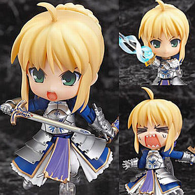 フィギュア　ねんどろいど セイバー スーパームーバブル・エディション「Fate/stay night」 （手首左右各1・カリバーン・台座欠品/箱不備(中)）