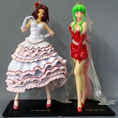 2点セット 一番くじ ギアス B賞 C賞 C.C. カレン ウェディングドレス 一番くじプレミアム コードギアス 反逆のルルーシュR2 - Romantic