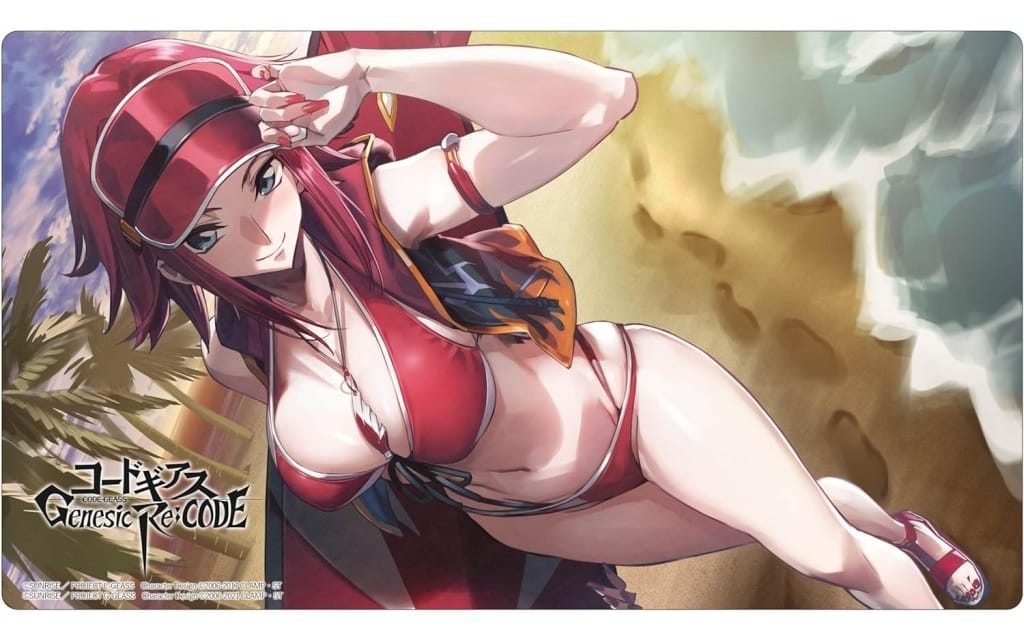 【匿名配送】コードギアス　紅月カレン 　水着　プレイマット　ラバーマット　未開封 コードギアス 紅月カレン C C シーツー スリーブ プレイマット セット