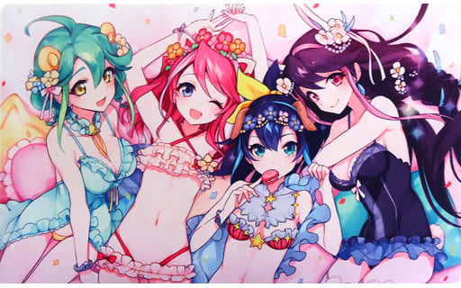 ミッドナイトブルー　雨濡れ　柚子　セレナ　リン　瑠璃　遊戯王　プレイマット b ミッドナイトブルー 雨濡れ 柚子 セレナ リン 瑠璃 遊戯王 プレイ