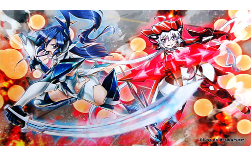 シンフォギア プレイマット 風鳴翼＆雪音クリス 重大工房 駿河屋 -<中古>【戦姫絶唱シンフォギア】つばクリプレイマット 風鳴翼