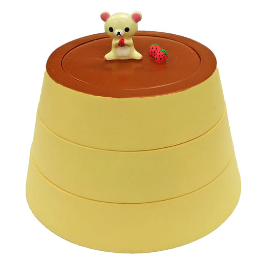 希少 リラックマ 3連小物入れ コリラックマ プリン 非売品 レア 未開封 駿河屋 -<中古>プリン型 3連小物入れ 「リラックマ」（その他）