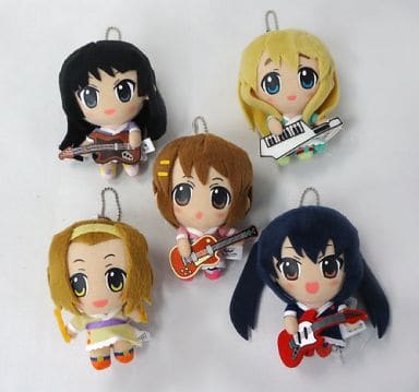 けいおん! ボールチェーン付きぬいぐるみ 夏服ver. 全5種コンプリートセット BANPRESTO - けいおん! ボールチェーン付きぬいぐるみ 〜夏服Ver