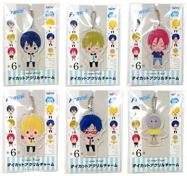 Freeアクリルチャームセット 駿河屋 -<中古>全6種セット ダイカットアクリルチャーム 「Free