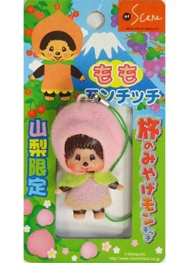 山梨　ももモンチッチ　ストラップ 山梨限定 モンチッチ 桃 ストラップ - メルカリ