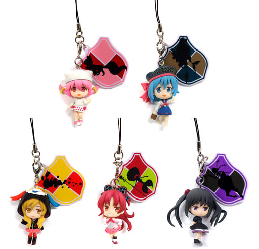 駿河屋 -<中古>全5種セット ストラップ 「一番くじプレミアム 魔法少女