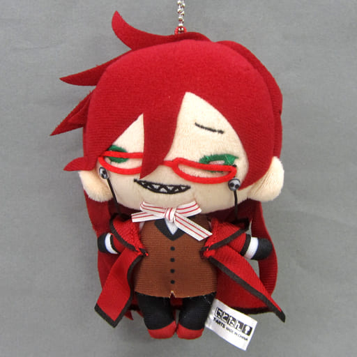 黒執事　にとたん　ぬいぐるみ　マスコット　グレル・サトクリフ 駿河屋 -<中古>グレル・サトクリフ にとたん ボールチェーン付