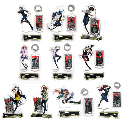 10Type Set "Persona 5 the Royal ×PRINCESS CAFE Acrylic Key Stand