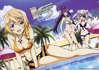 Broom & Charlotte & Laura (swimsuit) Poster Taito KUJI Honpo "IS " 2nd