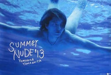 B3 poster Tomohisa Yamashita (underwater) "CD SUMMER NUDE' 13 First