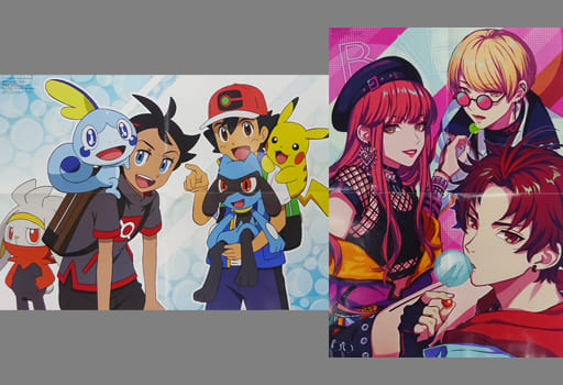 Double Sided Poster Four Fold Collection Pocket Monsters Paradox Live アニメディア August Issue Appendix Goods Accessories Suruga Ya Com