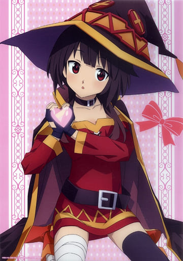 A3 Clear Poster Megumin (Heart) 