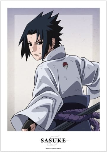 Poster A3 mat finish poster drawing illustration Uchiwa Uchiwa Sasuke ...