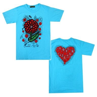 草间弥实况 大野智慧 暴风雨 设计chari T恤蓝色s 尺寸 24 小时电视36 13 年 杂货 小物件 Suruga Ya Com