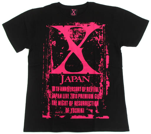 【未使用】X JAPAN 2008年 復活ライブ Tシャツ 駿河屋 -<中古>X JAPAN Tシャツ ブラック×ピンク Lサイズ 「X JAPAN