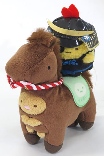 えびふらいのしっぽ(武将風)＆とんかつ(馬) てのりぬいぐるみセット 駿河屋 -<中古>えびふらいのしっぽ(武将風)＆とんかつ(馬) てのり