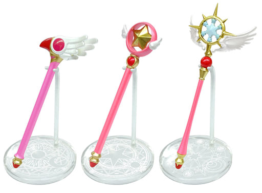 【新品未使用】色褪せなし、超美品　カードキャプターさくら　スタンドロッド　3種 駿河屋 -<中古>全3種セット 「カードキャプターさくら スタンド