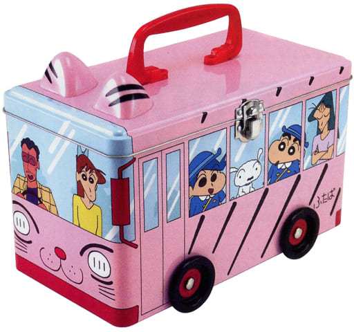 貴重 クレヨンしんちゃん ふたば幼稚園 バス型缶 お菓子箱 車 持ち運び可能 クレヨンしんちゃん ふたば幼稚園 バス型缶 お菓子箱 - メルカリ