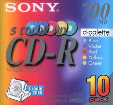 駿河屋 - データ用CD-R COLOR MIX 700MB 10PACK [10CDQ80EXC]（CD-R）
