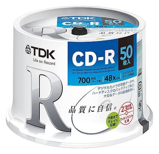 Tdk Data Cd R 700 Mb 48 X 50 Sheet Pack Cd R80pwdx50pe Electric