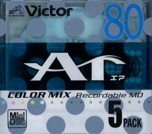 Disc Color Mix MD Disk Victor Company of Japan Recording Mini Disc COLOR MIX 80 min. 5 ...