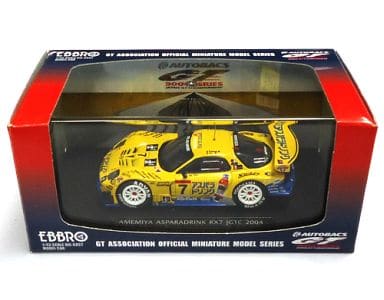 Minicar 1/43 Amemiya ASPARA DRINK RX7JGTC 2004 #7 (Yellow) 「 LEGEND OF ...